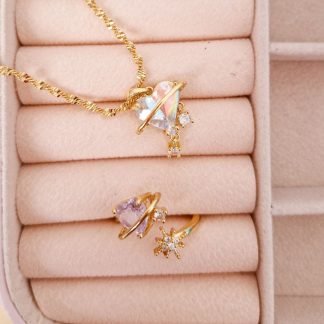 SET CORAZON SATURNO BLANCO