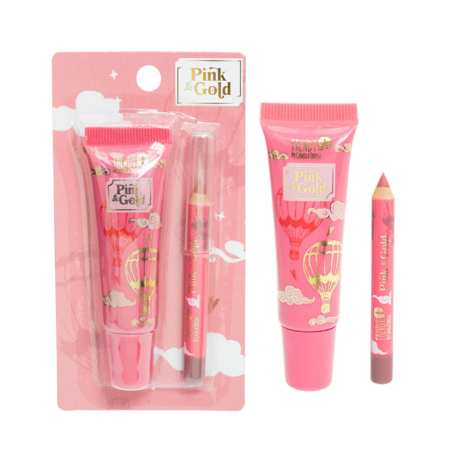 Lipcombo Pink and Gold - Trendy